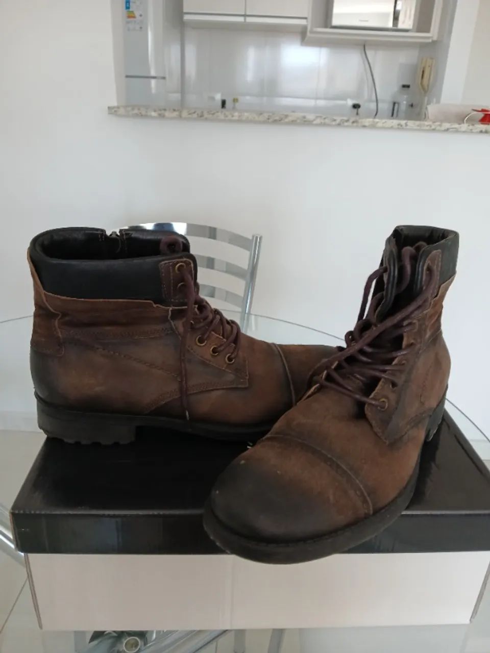 Bota marrom em couro legítimo - Fascar - Foto 3