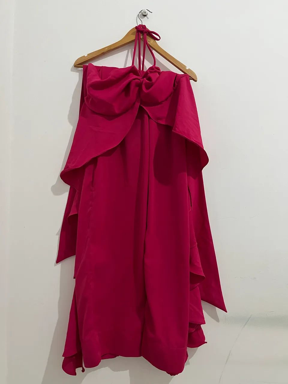 Conjunto Linhas e Formas rosa pink pantalona babados