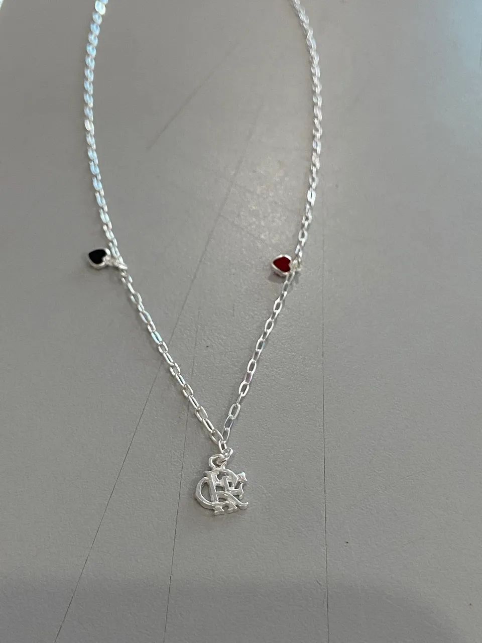 Choker Flamengo 45cm prata 925