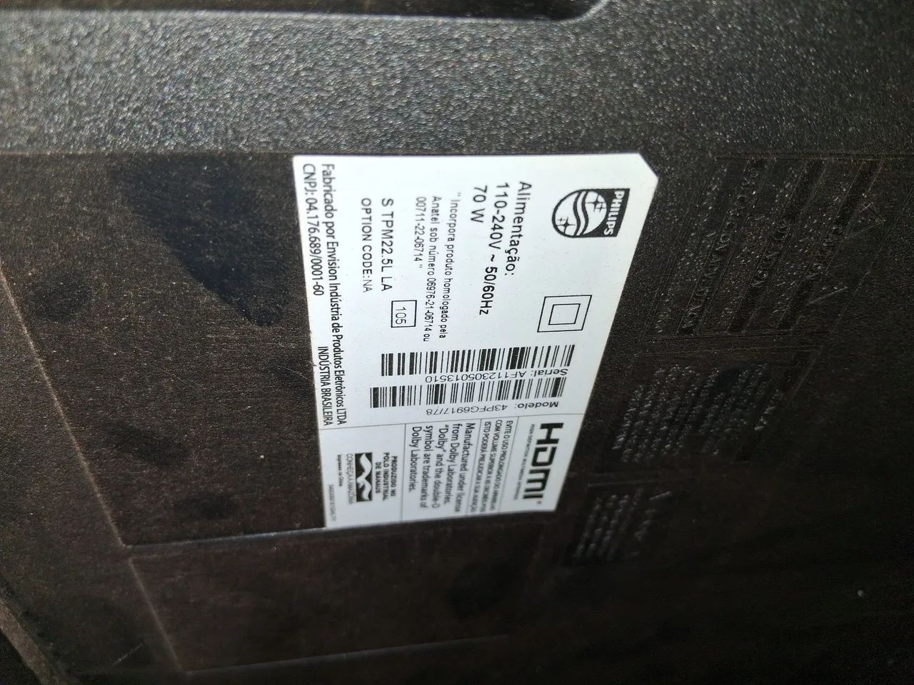 Tv pra retirada de peças 