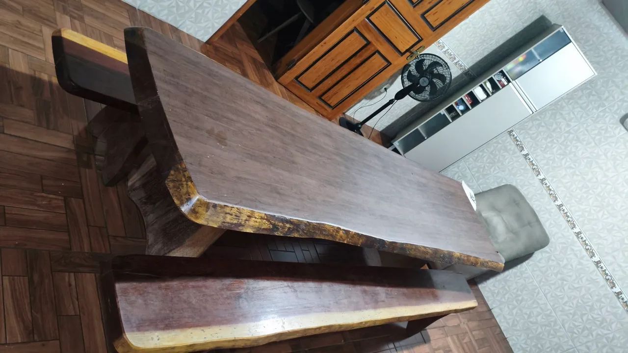 MESA MACIÇA RÚSTICA. - Foto 2