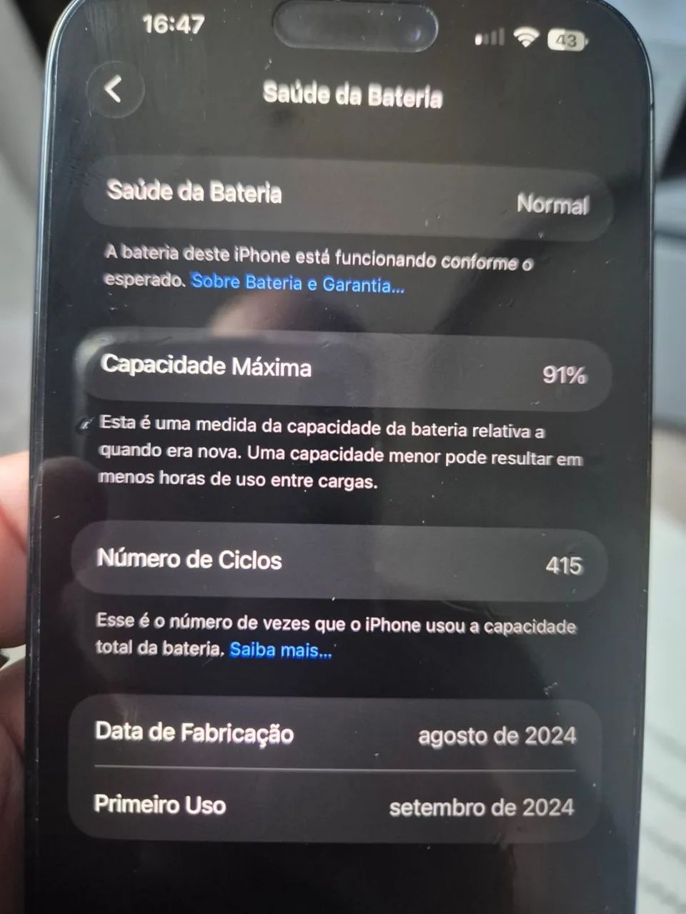 iPhone 16 pro max 256GB - perfeito na garantia - Foto 3