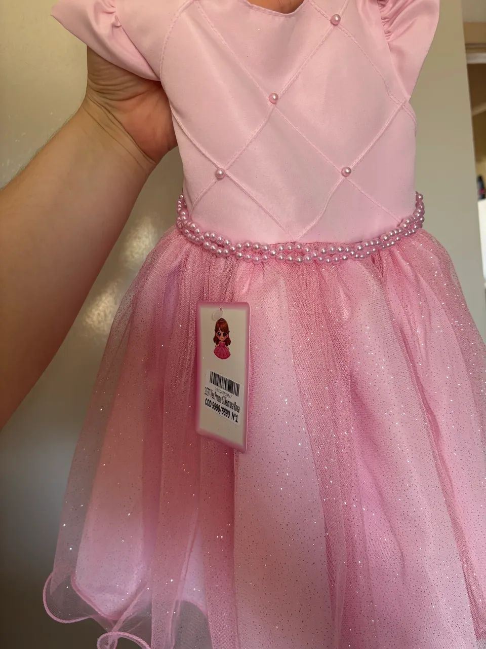 Vestido rosa com glitler  - Foto 2