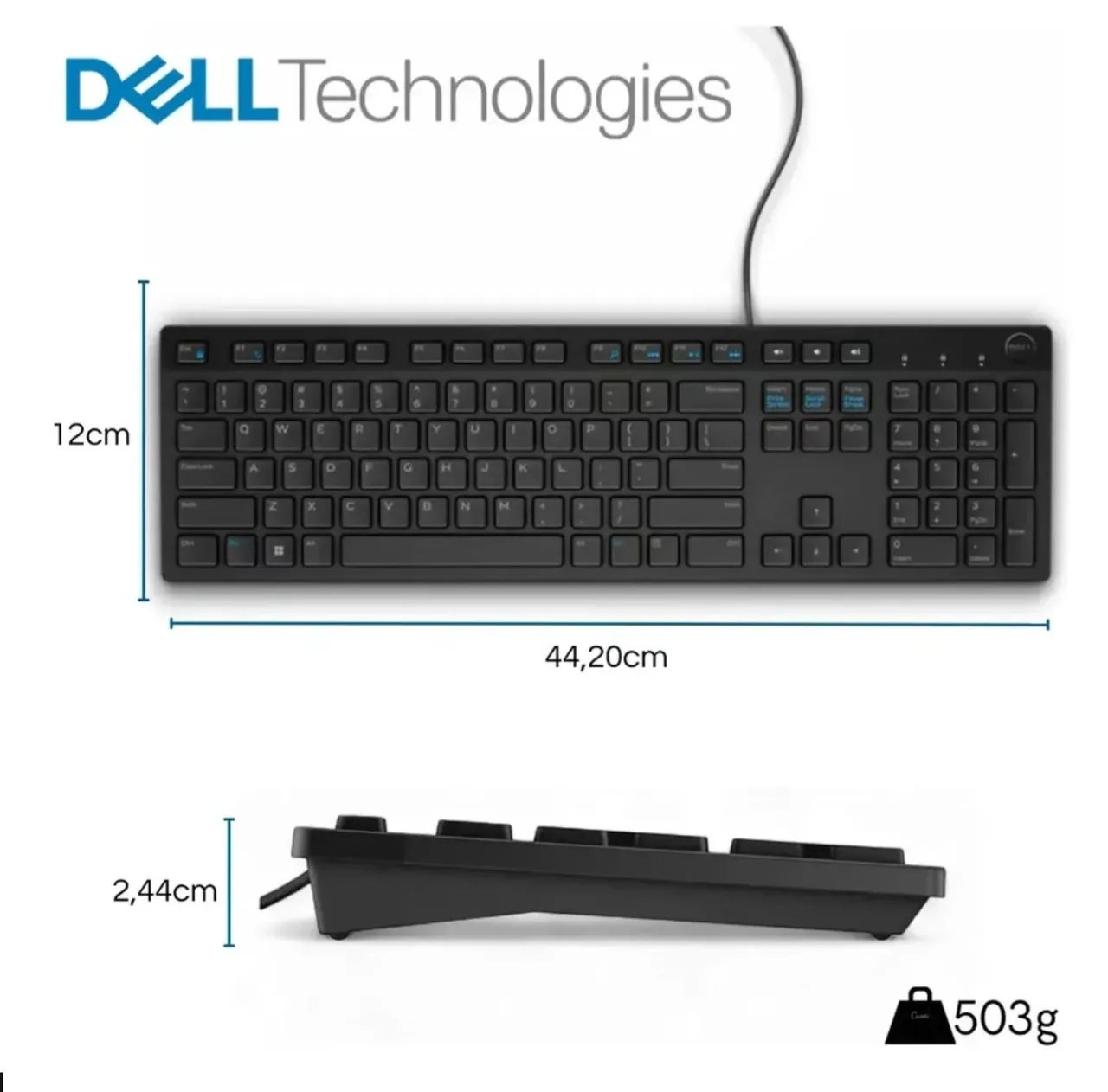 Teclado Dell com fio - Novo - Foto 5