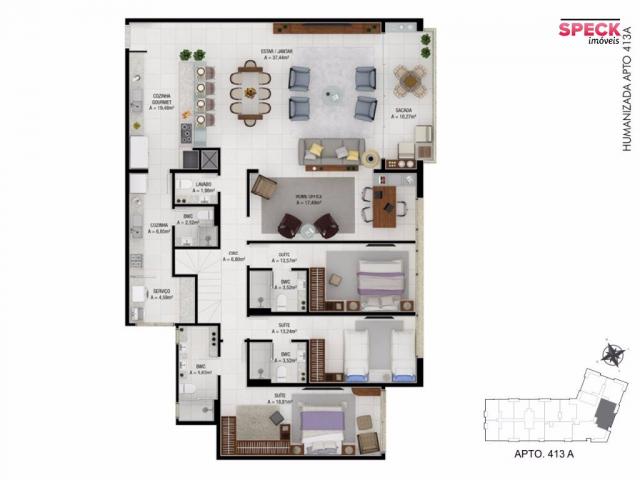 Apartamento à venda com 5 dormitórios em Jurerê, Florianópolis cod:AP000495 - Foto 2