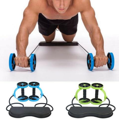 Elástico + Roda para Exercícios Abdominais (Somente Azul) - Foto 4