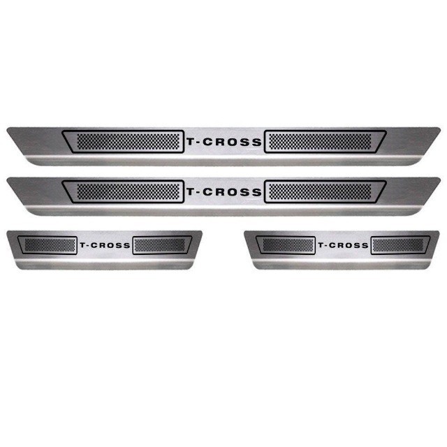 Aplique Soleira Aço Inox Volkswagen T Cross 2019/ - Foto 2