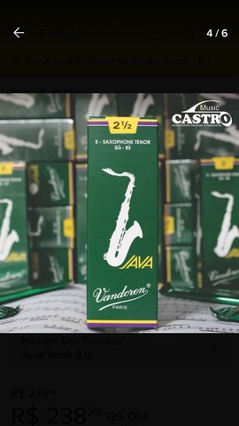 Palhetas de Sax e clarineta vandoren - Foto 5
