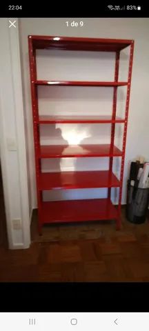 Estantes de aço com 6 bandejas coloridas.( só novas  )Lê a descrição