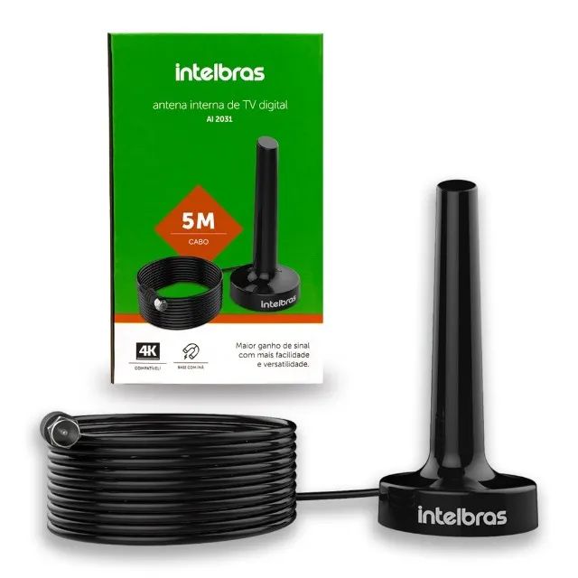 antena interna intelbras cabo 5m sinal digital  - Foto 2