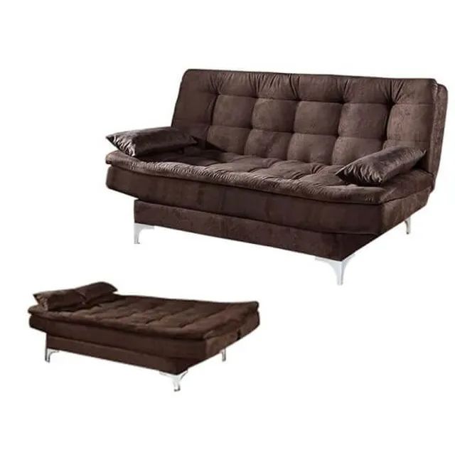 Sofá Cama Agatha Casal 3 Lugares com Encosto Reclinável - Foto 3