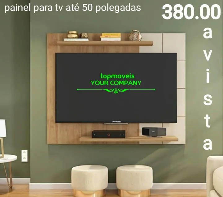 Painel para TV até 50 polegadas 380.00 com montagem avista