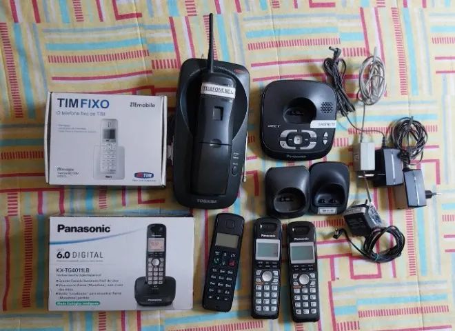Lote de Telefones e Interfones sem fio (6 peças)