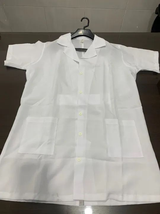 kit com 12 und - jaleco de oxford branco manga curta com 02 bolsos - Foto 4