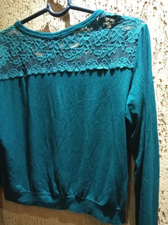 Casaquinho verde com renda - Foto 3