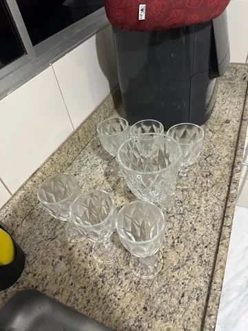 Novo Original Completo Jogo jarra e 6 tacas Diamond - Foto 4