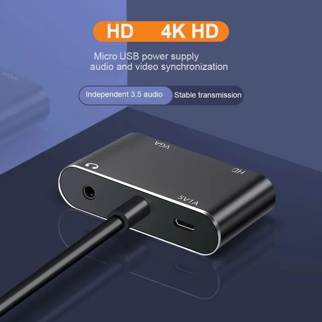 Conversor Duplicador Hdmi Macho Em 1 Vga E 1 Hdmi 5844 - Foto 2