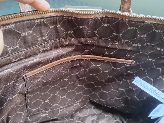bolsa grande tote bag marrom importada aldo - Foto 3
