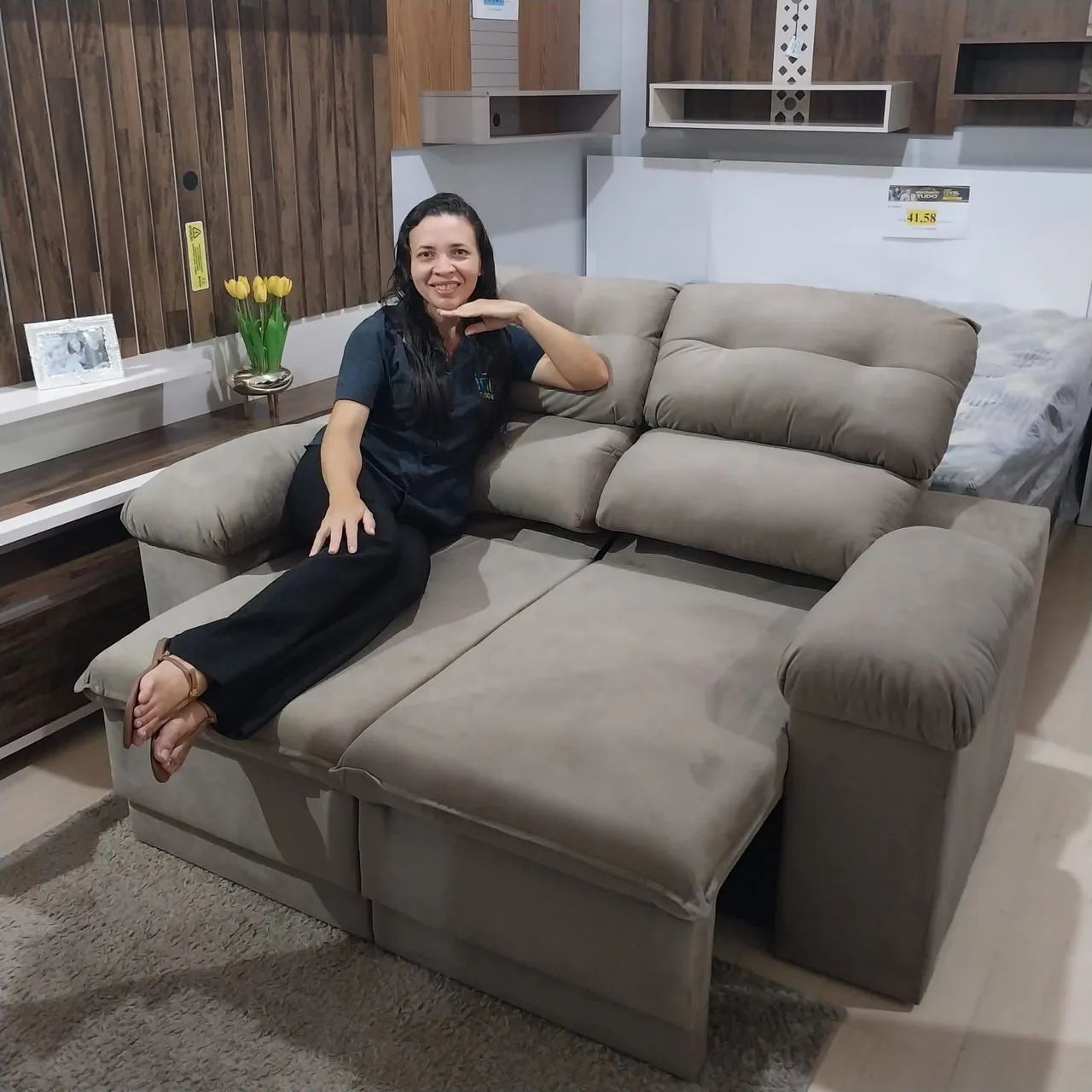 LINDO SOFA 2 LUGARES - SOFA RECLINAVEL E RETRATIL 