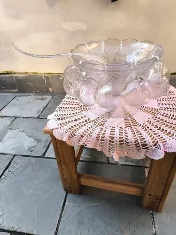 Poncheira de Vidro Nova Intacta - 1988 - Foto 5