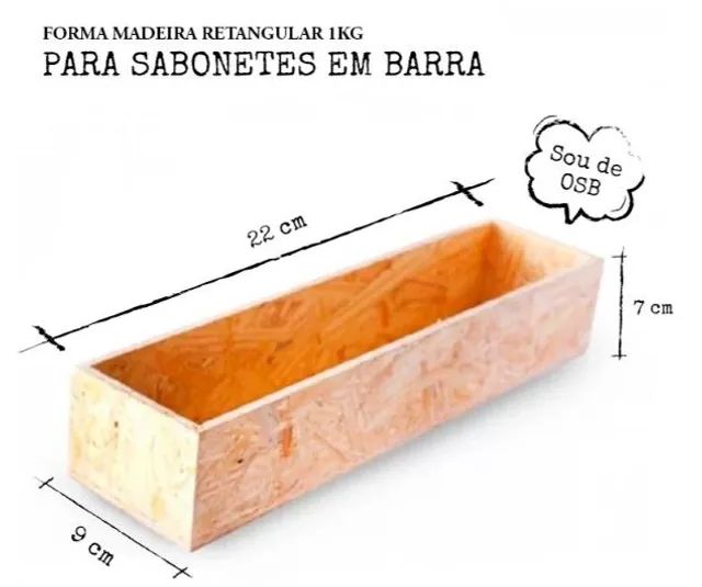 2 Forma de Madeira Retangular para Sabonetes  - Foto 3