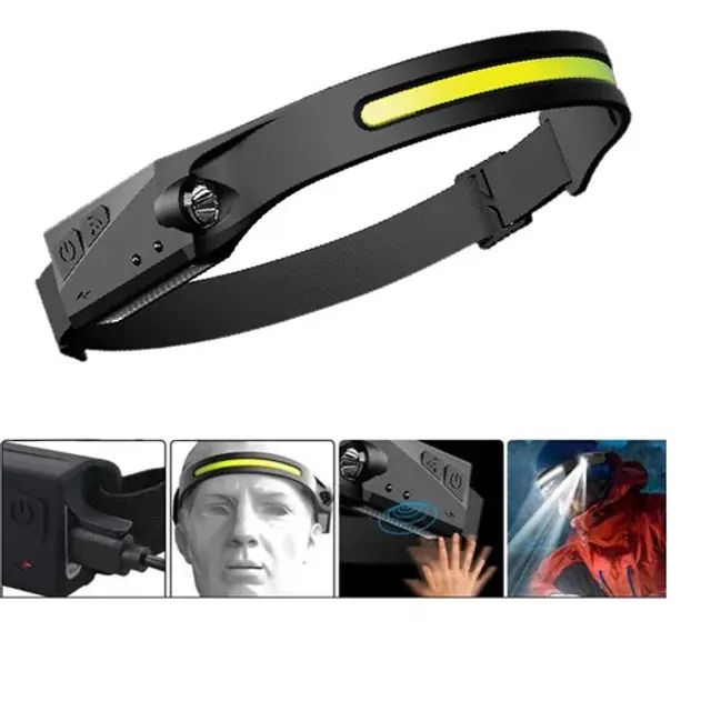 Faixa Lanterna De Cabeça De Led Com Sensor Ds11627