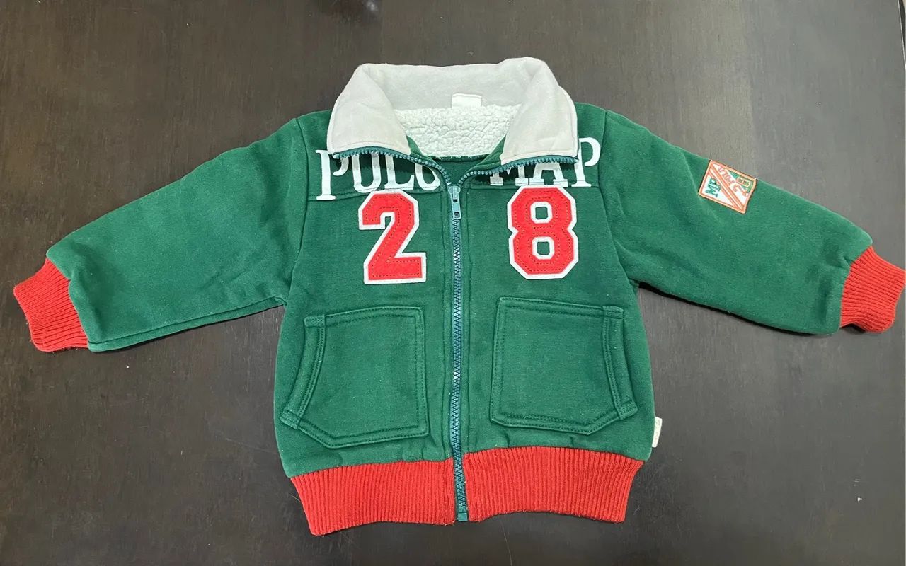 Casaco de frio infantil - Verde - tamanho 2 anos - Foto 2