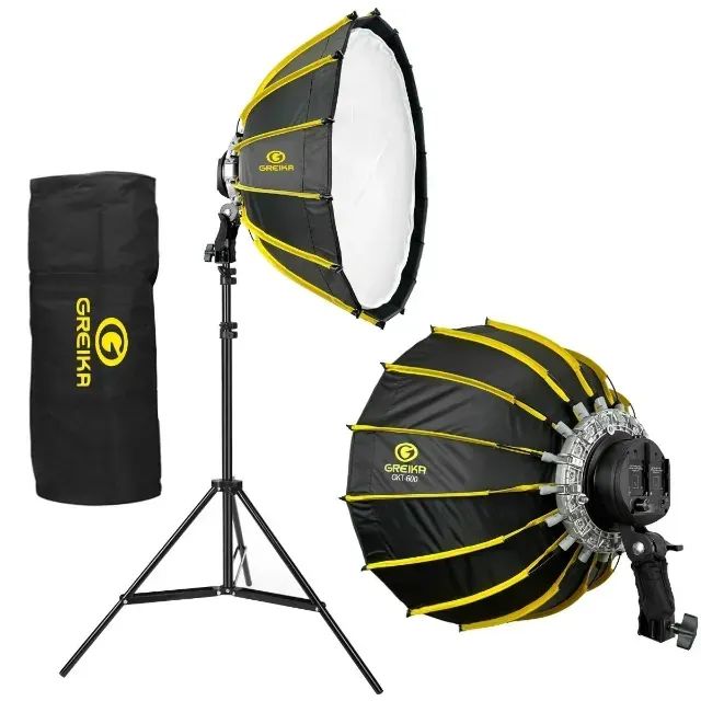 Softbox Parabolico Greika Gkt600 C/ Led Bicolor 100w E Tripé - Foto 4