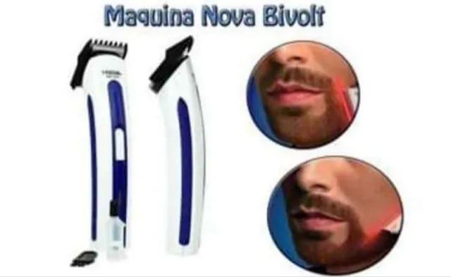 Máquininha Recarregável de Corte e Barbeador Nova 3915 Portátil para todas as ocasiões