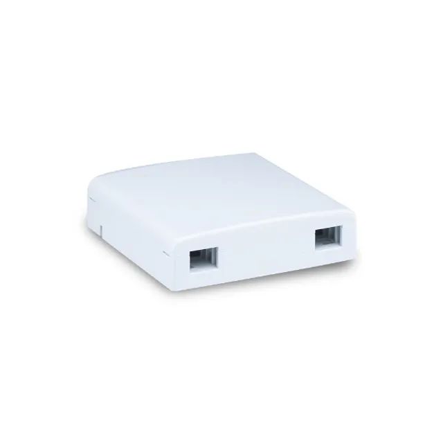 Caixa Terminação Fibra Óptica Roseta Pto 02PT Ftth - PlusCable