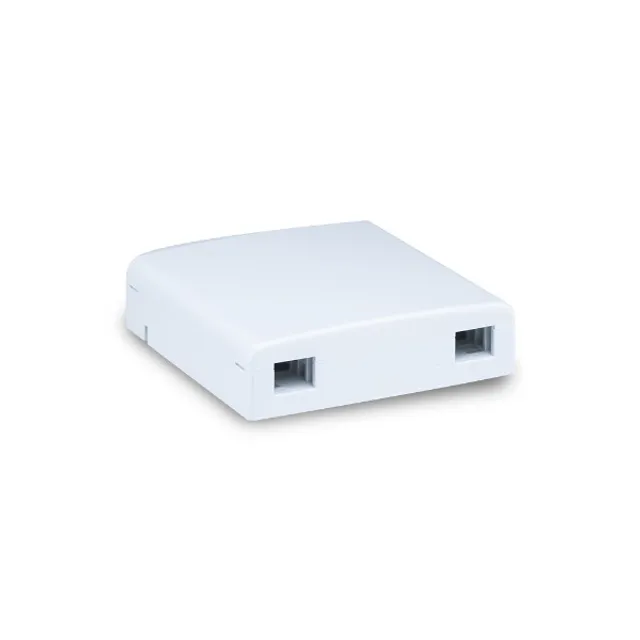 Caixa Terminação Fibra Óptica Roseta Pto 02PT Ftth - PlusCable