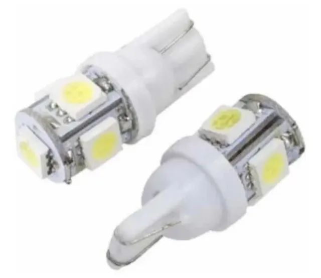 Led T10 12v 5 Smd 5050 Branco Kit 2 Unid. Lâmpada Pingo Arduino Automação  COD-CP512  