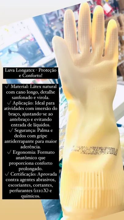 Luva longatex Proteção e conforto - Foto 2