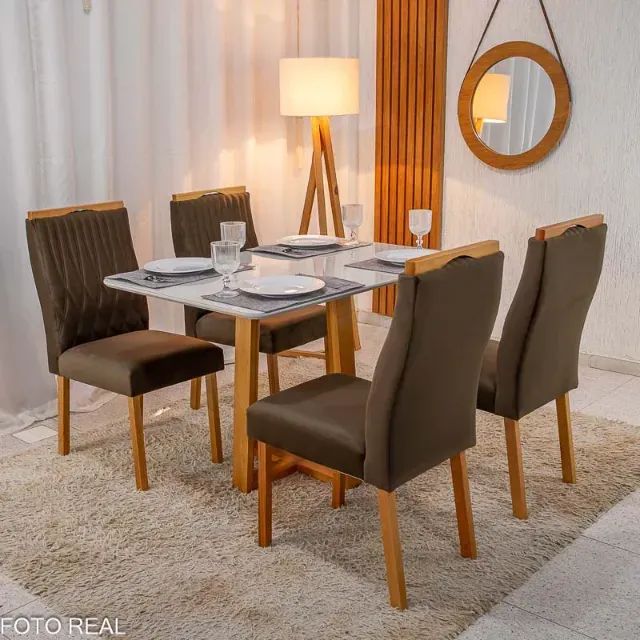 Mesa Jantar Pedro 1,20m  Madeira Maciça  4 Cad Genova   - Produto Novo com Pronta Entrega! - Foto 5