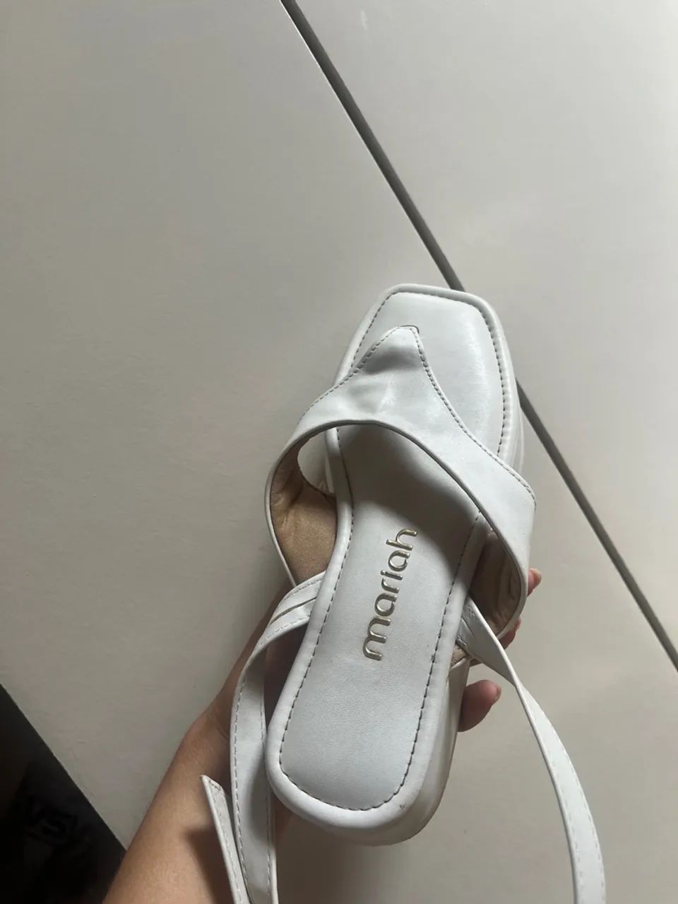 Sandália Mariah Plataforma Bege Calçados Santa Lúcia, Maceió - Main Image