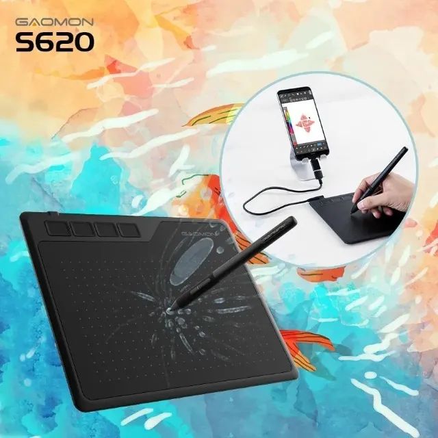 Mesa Digitalizadora Gaomon S620 Com Caneta Windows Android Digital Desenho  - Foto 3