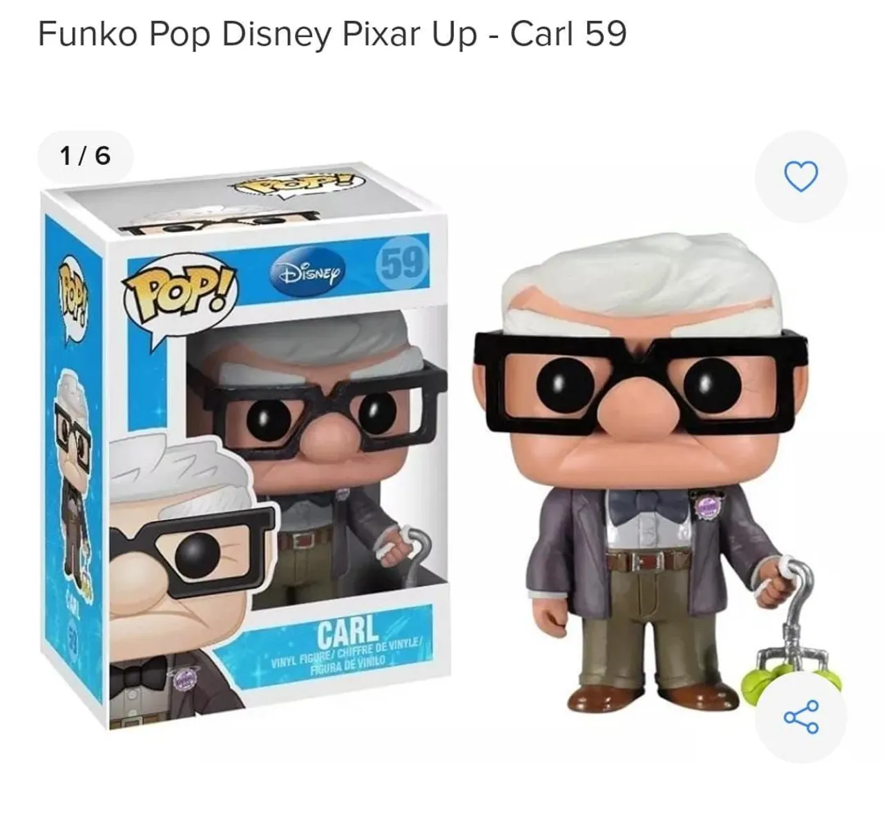 Leia descrição-Funko Pop Disney Pixar Up - Carl 59