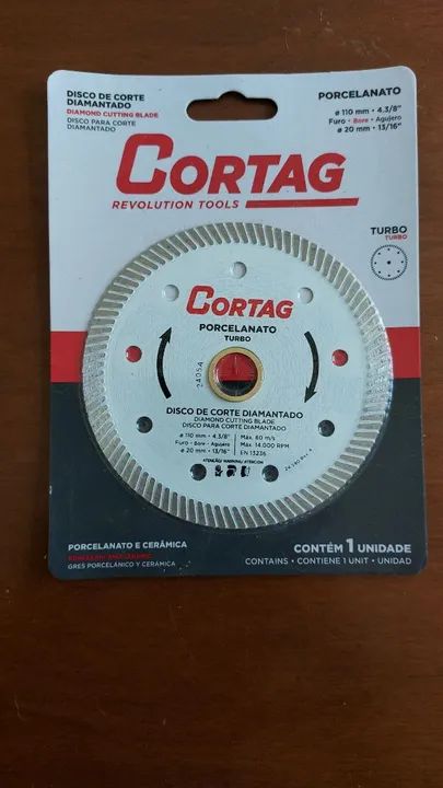 Disco de corte diamantado Porcelanato Turbo Cortag