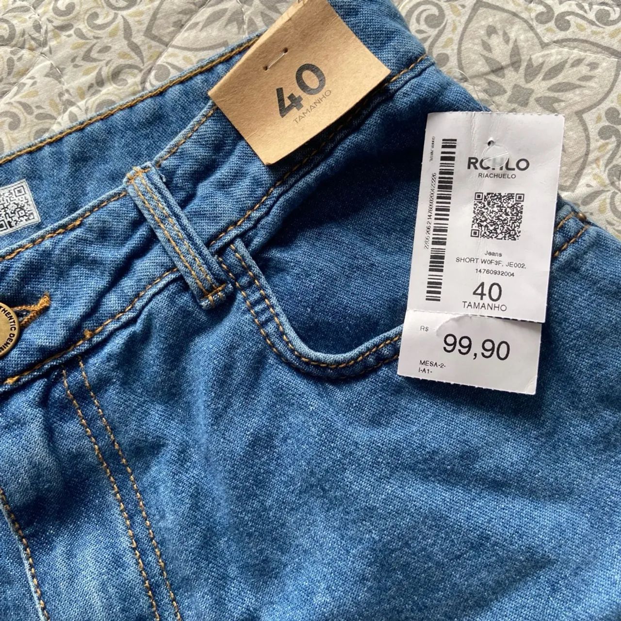 Short Jeans Azul Claro - Tamanho 40 - Foto 2