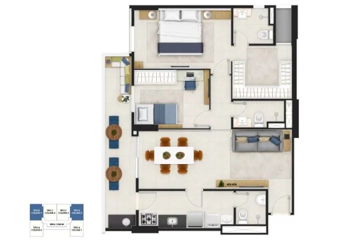 Oportunidade no Mirante da Peninsula| Vista Mar com 85m² | 3 quartos - Foto 2