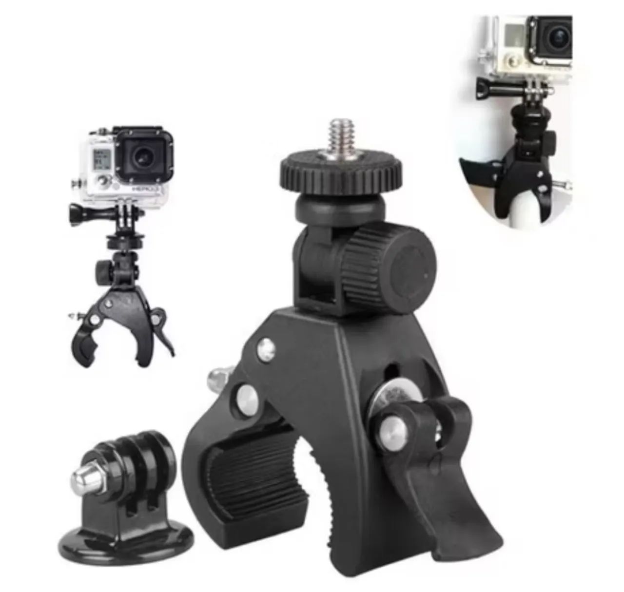 Suporte De câmera go pro para Guidão Mosquetão para Bicicleta E Moto - Foto 3