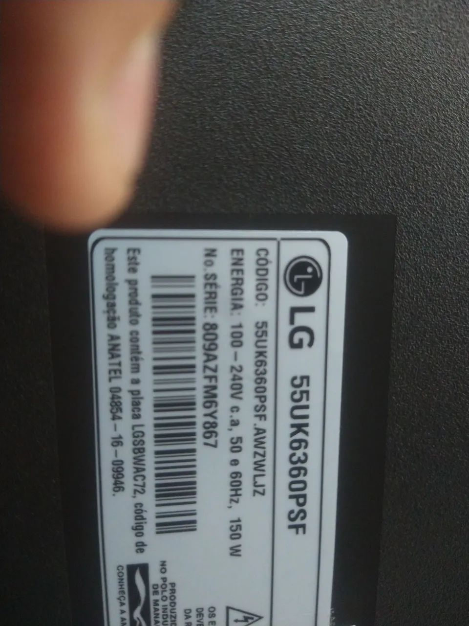 Pé base da tv LG 55UK6360psf - Foto 6