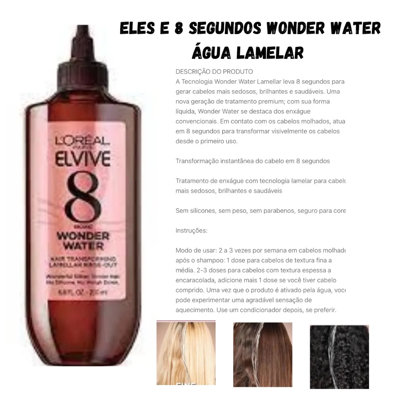 L'Oréal Elvive 8 Segundos Wonder Water
