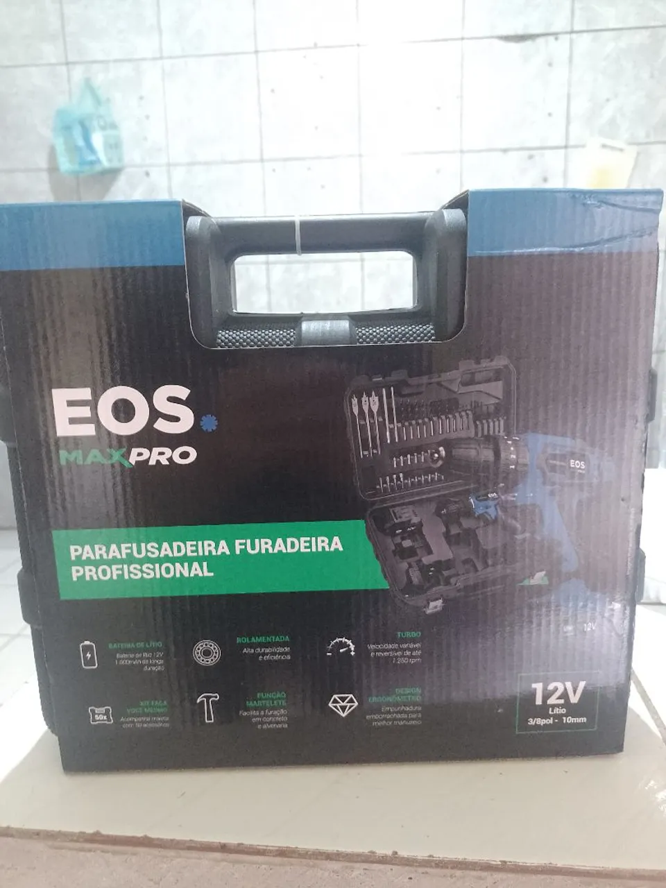 Parafusadeira Furadeira Profissional 12V MAXPRO EOS