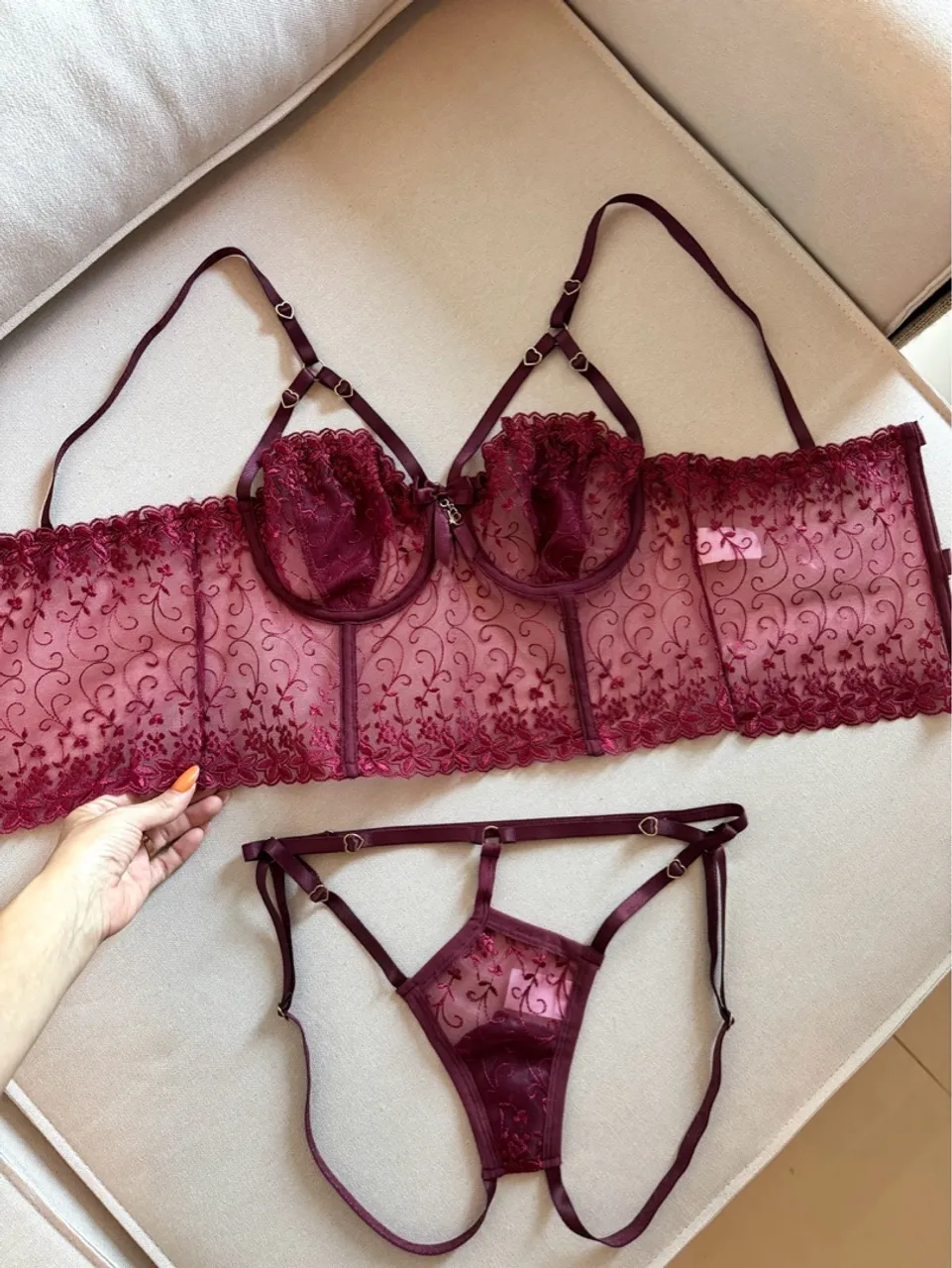 Conjunto lingerie corset