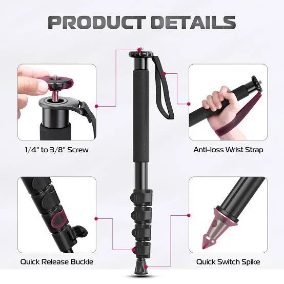 Monopé com 160cm para câmeras fotograficas 