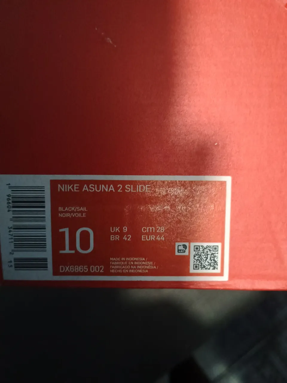 Nike Asuna 2 Slide - Preto/Branco - Tamanho 41