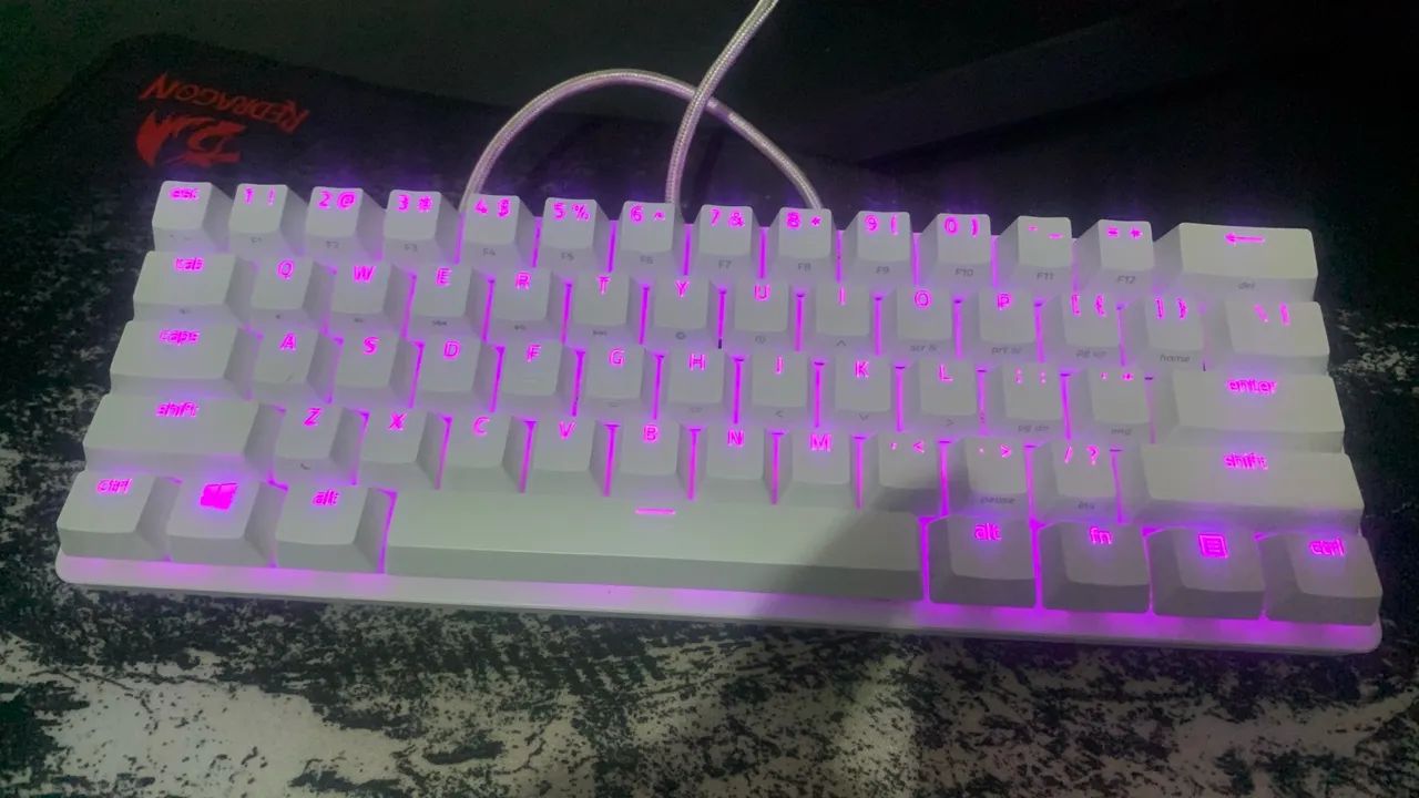 Teclado Razer Huntsman Mini - RGB - Chroma - Branco - Foto 3