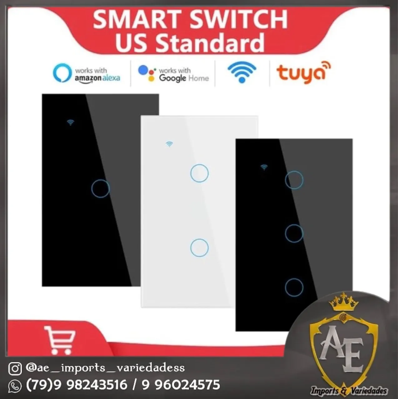 Interruptor Smart Switch US Standard Compatível Alexa e Google