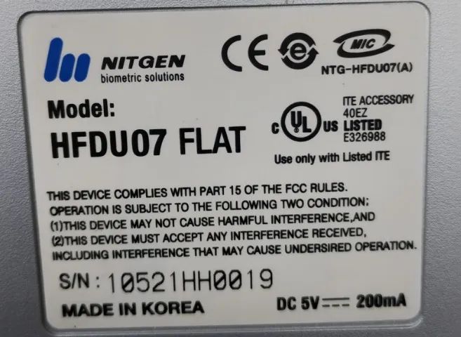 Leitor Biométrico Impressão Digital Nitgen eNBioScan-F hfdu07 flat - Foto 2